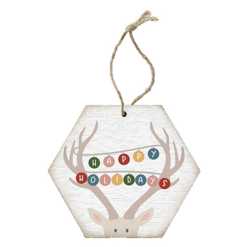 Christmas Ornament - Happy Holidays Deer