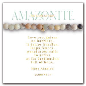 Lenny & Eva Bracelet -Gemstone Heart Bracelet Amazonite