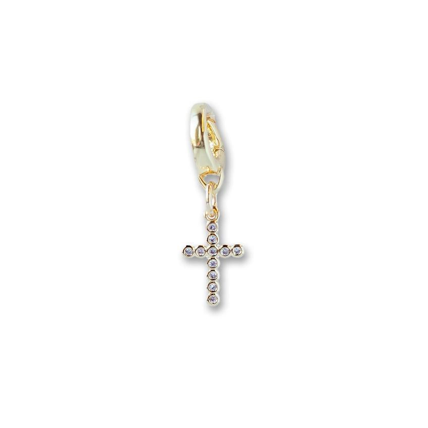 Lenny & Eva Cross Charm - CZ