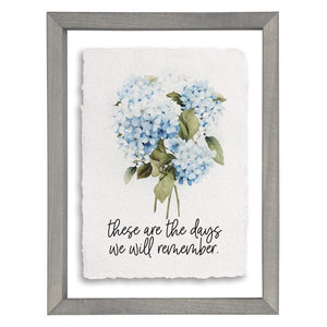 Days Remember Hydrangea - Floating Wall Art Rectangle