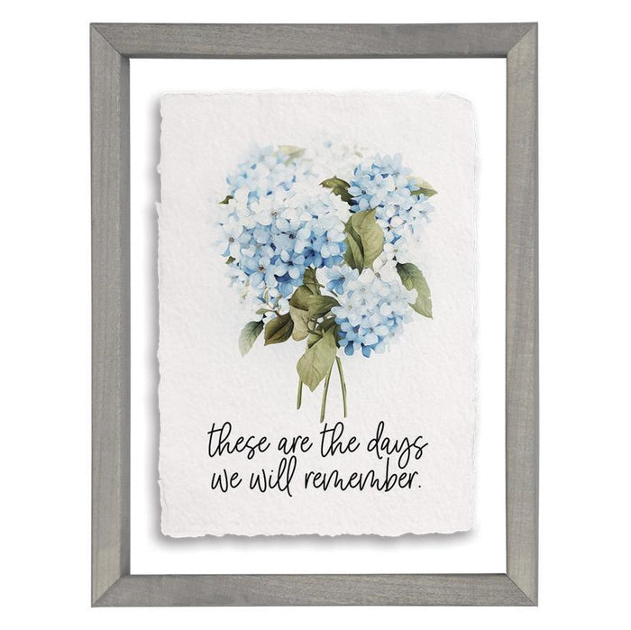 Days Remember Hydrangea - Floating Wall Art Rectangle