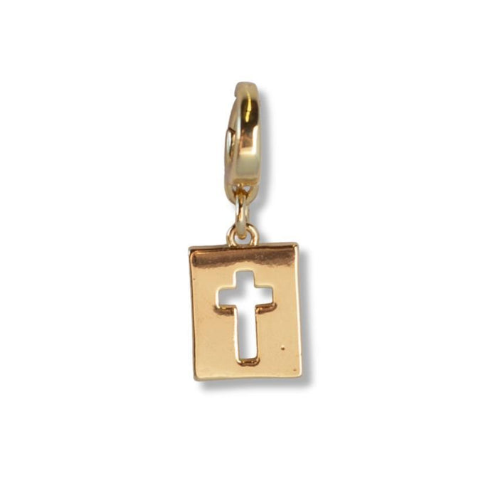Lenny & Eva Hollow Cross Charm - Gold