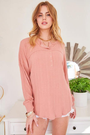 Sierra Long Sleeve Top - Mauve