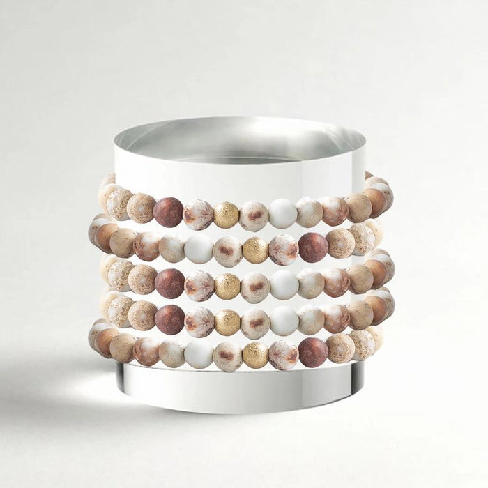 Lenny & Eva Gemstone Bracelet - White Jasper