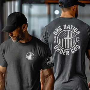 NLHD - "One Nation Under God Cross" Christian Graphic MOG Tee