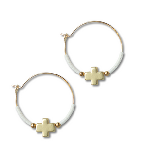 Lenny & Eva Faithful Earrings - White