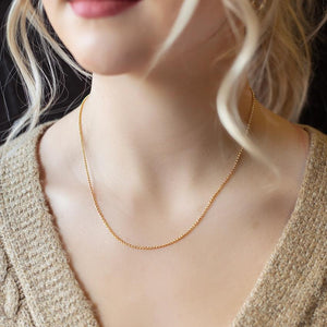 Lenny & Eva Necklace - Cable Gilded Chain 18"