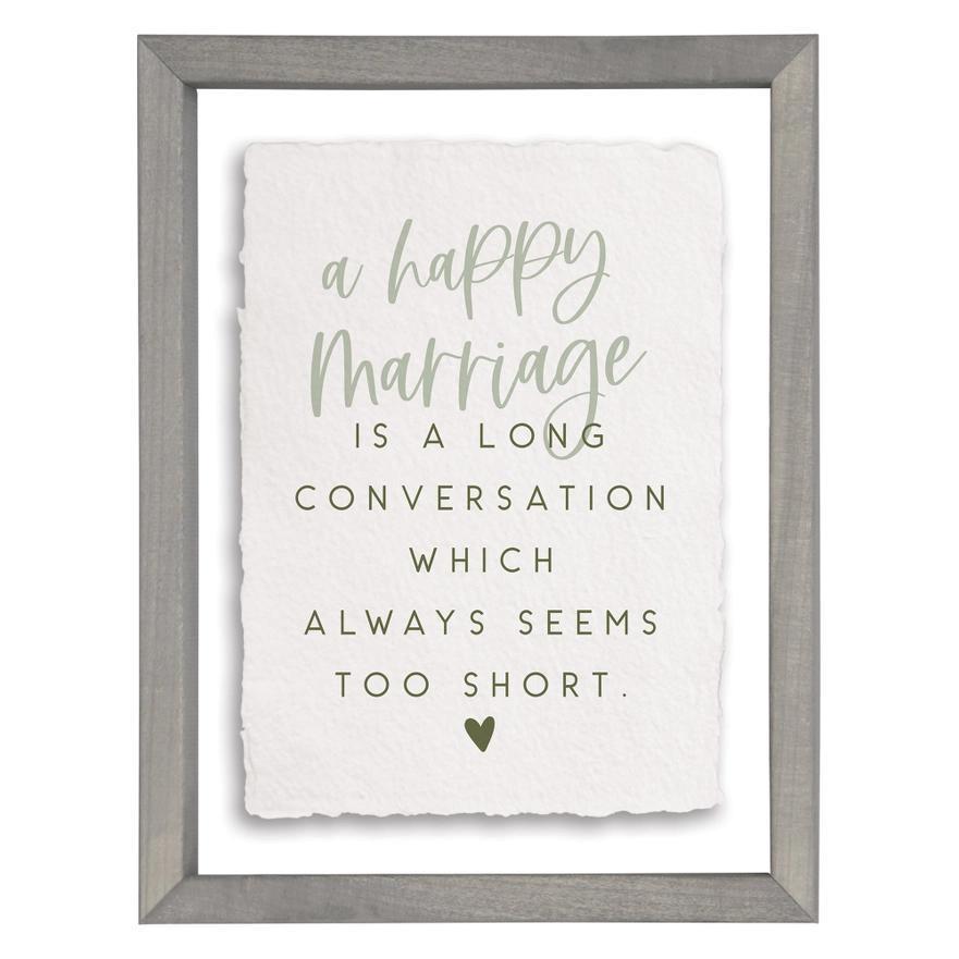 Happy Marriage - Floating Wall Art Rectangle