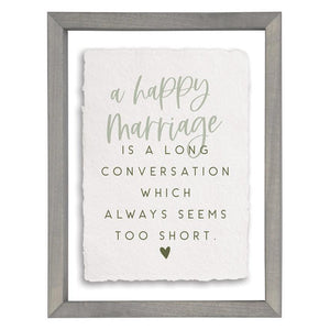 Happy Marriage - Floating Wall Art Rectangle