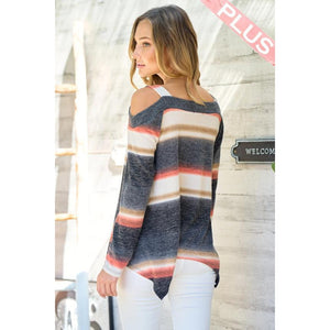 Thea Tie Dye Long Sleeve Top - Rust