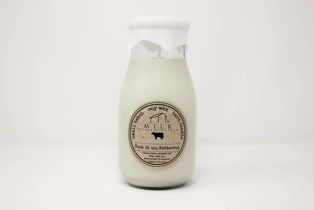 Milk Bottle Candle - Suck It Up Buttercup