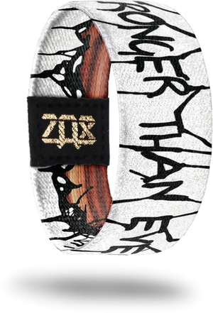 ZOX Wristband - Stronger Than Ever (Uplifting Motivational) - Medium Size