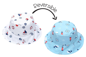 Kids UPF50+ Patterned Sun Hat - Nautical