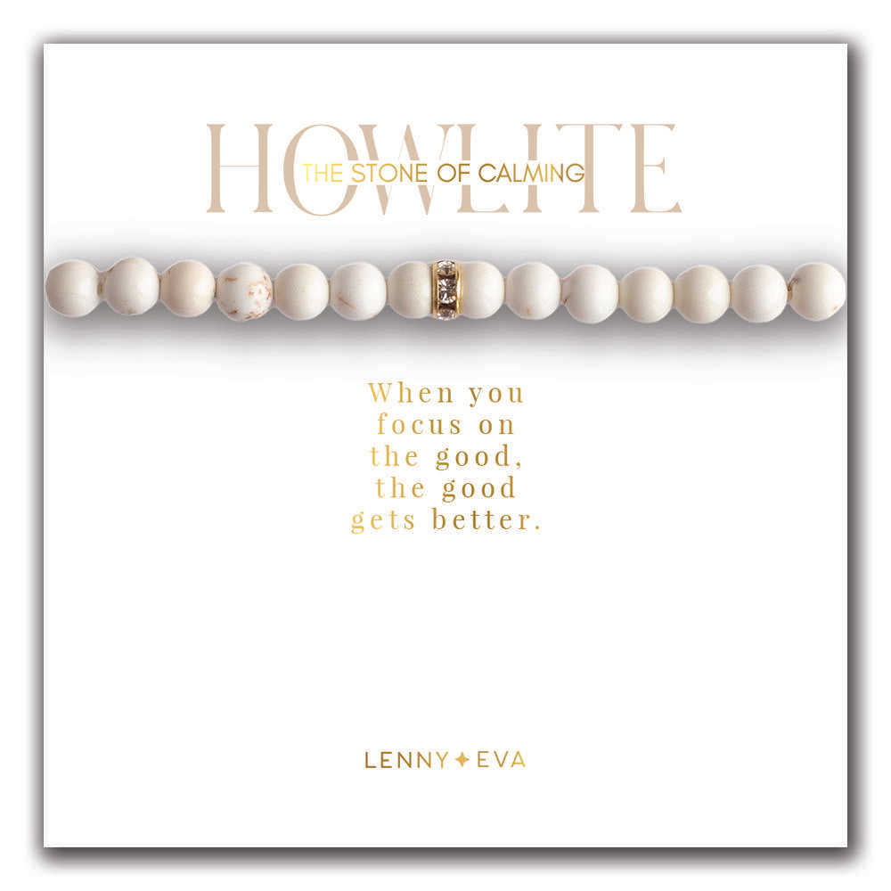 Lenny & Eva Bracelet -Gemstone Sparkle Bracelet Howlite