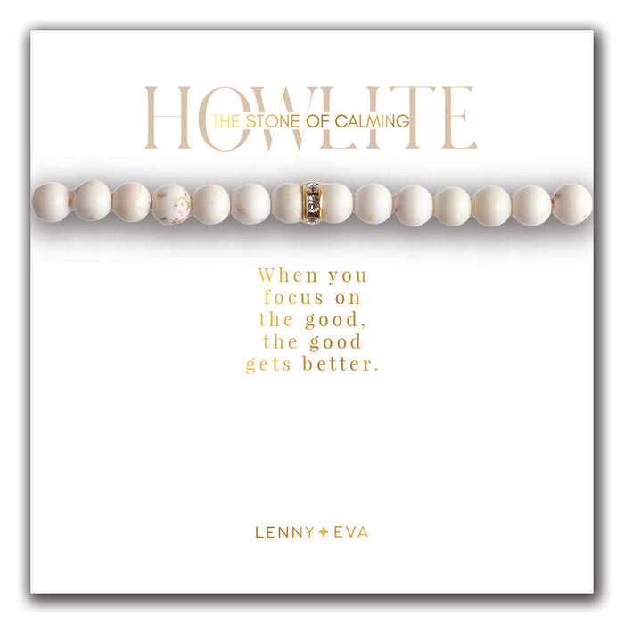 Lenny & Eva Bracelet -Gemstone Sparkle Bracelet Howlite