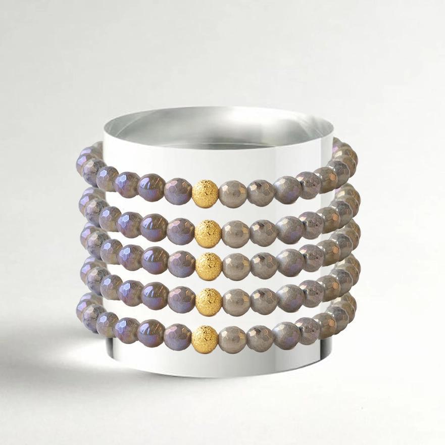 Lenny & Eva Gemstone Bracelet - Faceted Labradorite