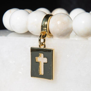 Lenny & Eva Hollow Cross Charm - Gold