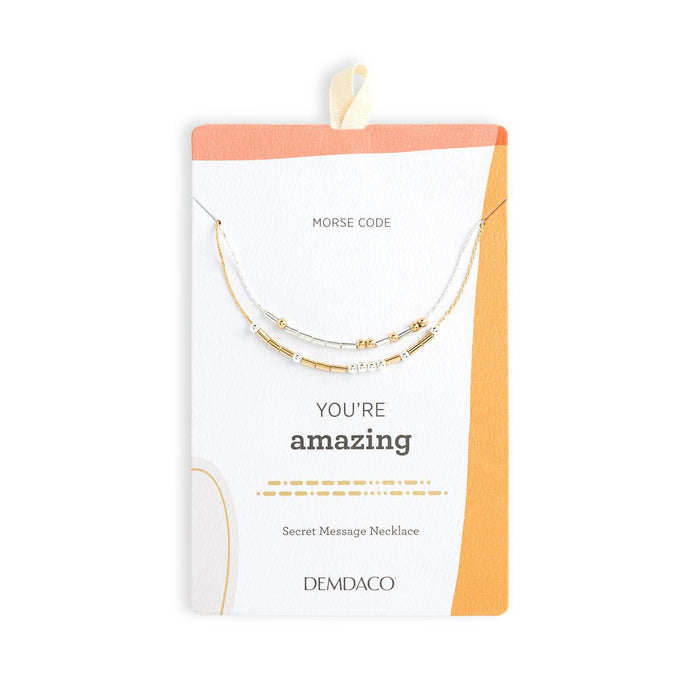 Morse Code Necklace - You're Amazing