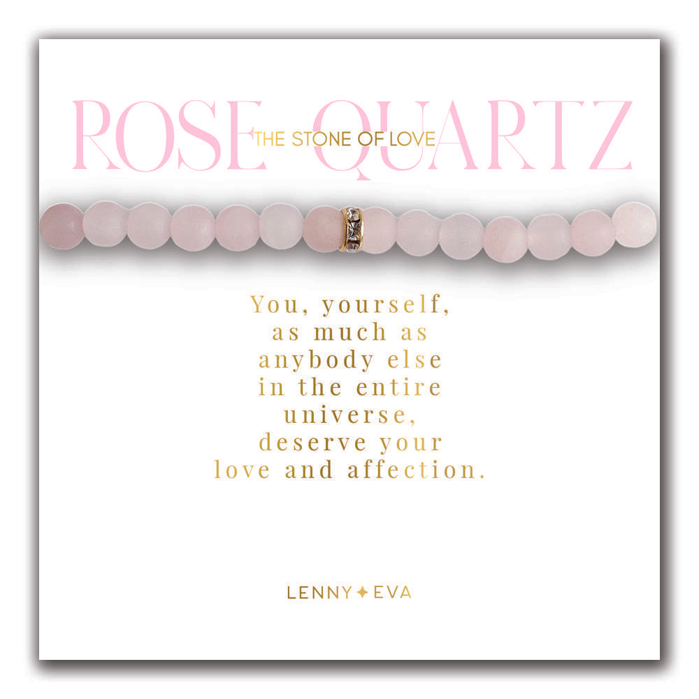 Lenny & Eva Bracelet -Gemstone Sparkle Bracelet Rose Quartz