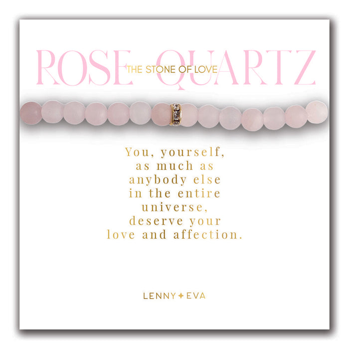Lenny & Eva Bracelet -Gemstone Sparkle Bracelet Rose Quartz