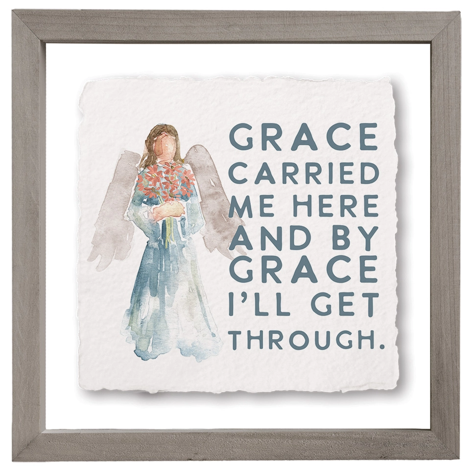Grace Carried Me - Floating Wall Art Square