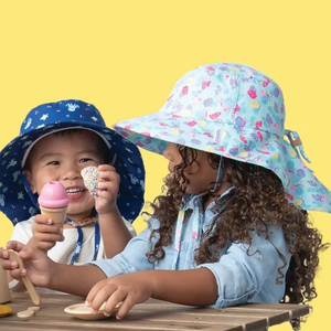 Baby/Kids Sun Hat with Neck Cape - Seaside