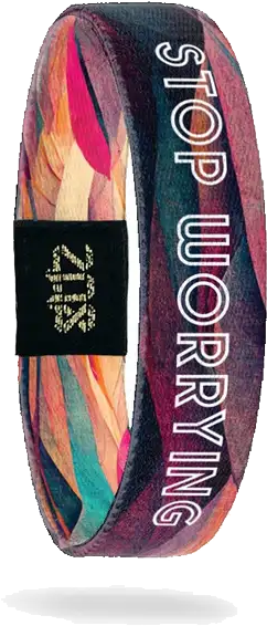 ZOX Wristband - Stop Worrying  (Mental Health Awareness Wristband) - Medium Size