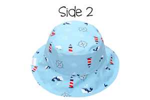 Kids UPF50+ Patterned Sun Hat - Nautical
