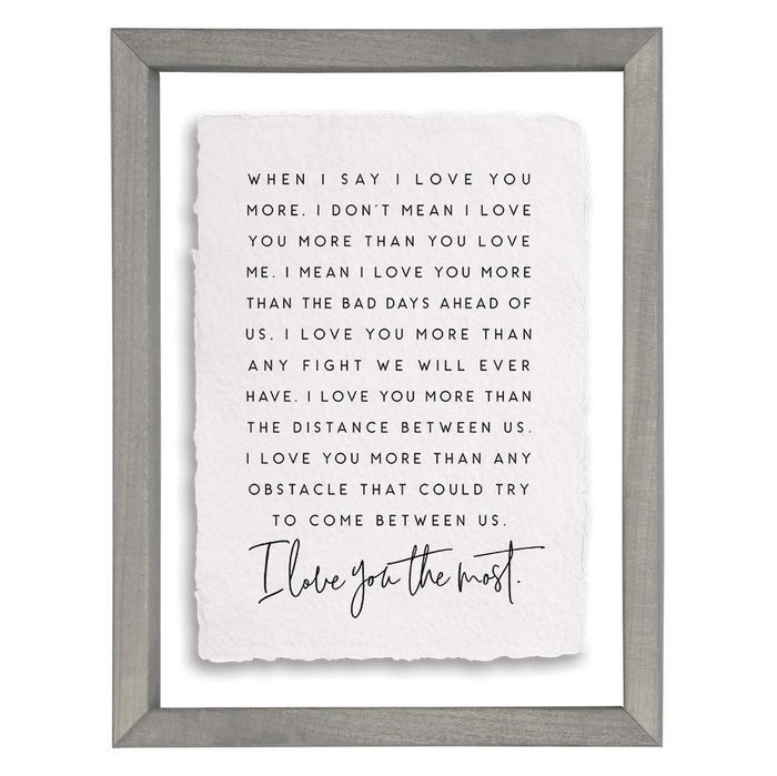 Love You The Most - Floating Wall Art Rectangle