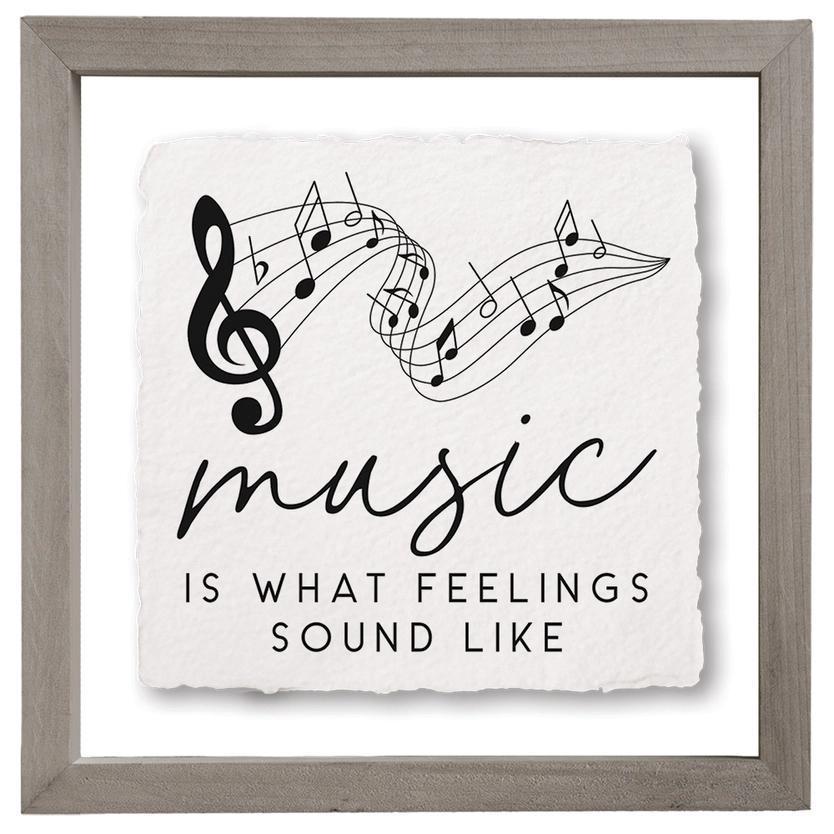 Music Feelings Sound - Floating Wall Art Square