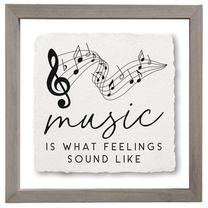 Music Feelings Sound - Floating Wall Art Square