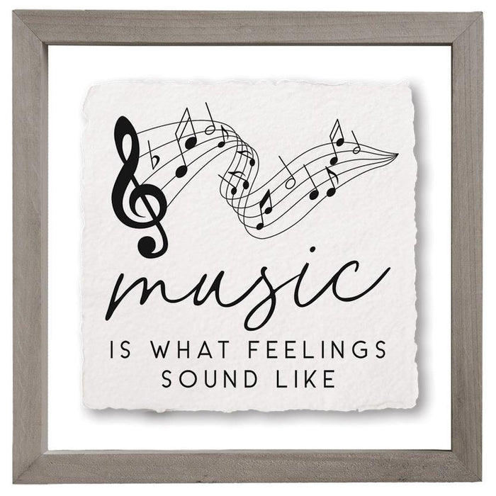 Music Feelings Sound - Floating Wall Art Square