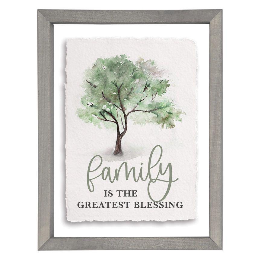 Family Blessing Tree - Floating Wall Art Rectangle