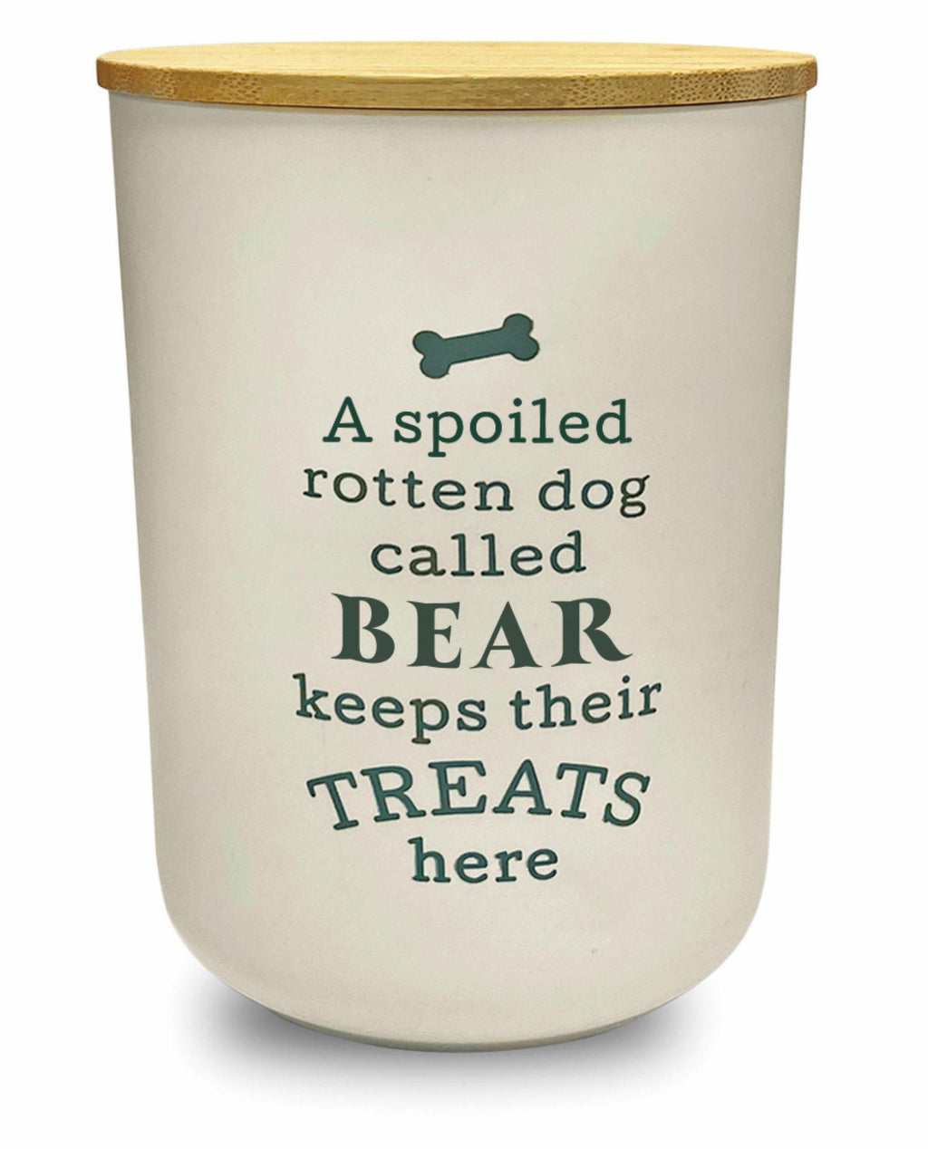 Dog Treat Jar - Cream (Pre-Printed Names)