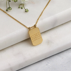 Necklace - MantraBand Note To Self "Powerful, Beautiful, Brilliant and Brave"