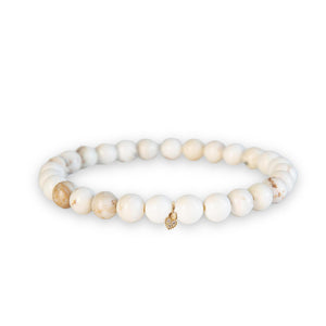 Lenny & Eva Bracelet -Gemstone Heart Bracelet Howlite