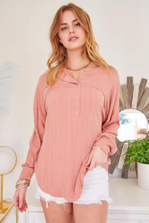 Sierra Long Sleeve Top - Mauve
