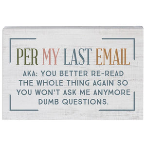 Per My Email - Small Talk Rectangle