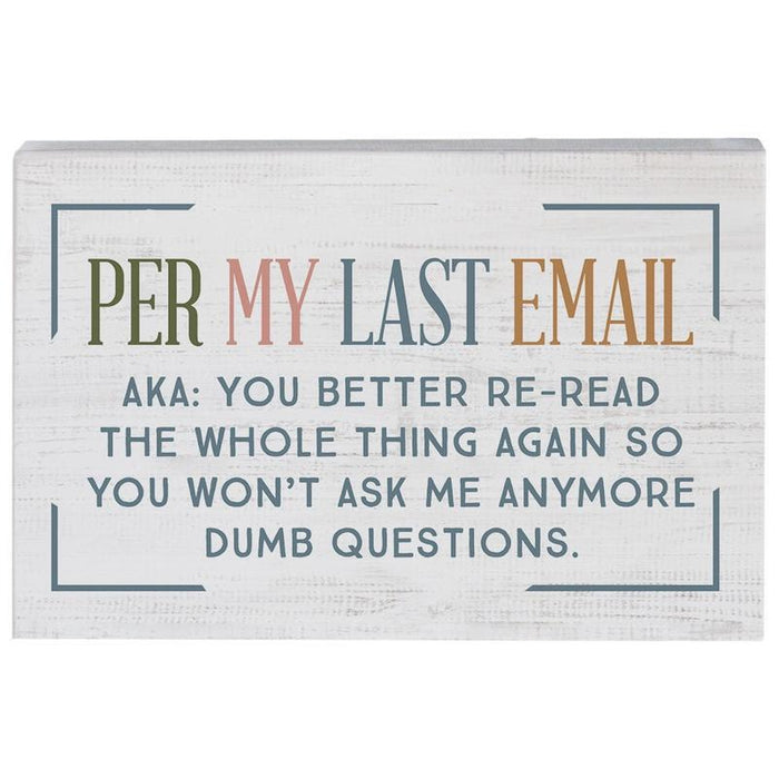 Per My Email - Small Talk Rectangle