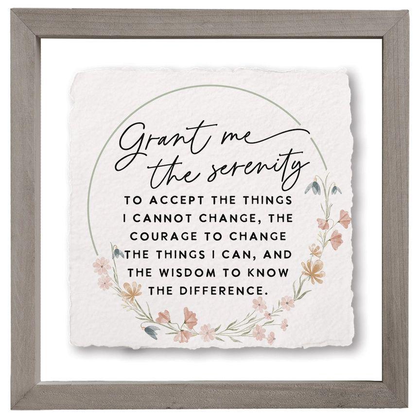 Serenity Prayer - Floating Wall Art Square