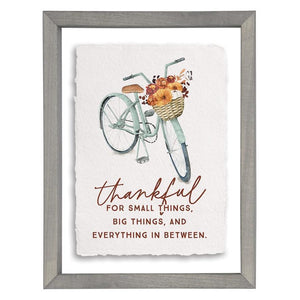Thankful Fall Bike - Floating Art Rectangle