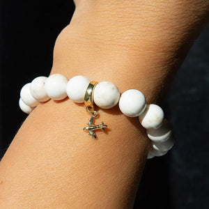 Lenny & Eva Airplane Charm - Gold