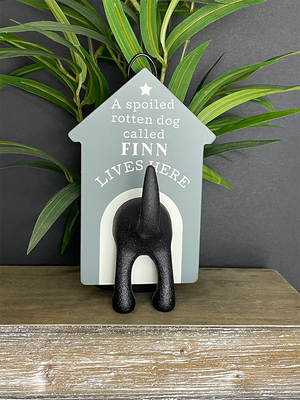 Dog Leash Hook - Cream (Pre-Printed Names)