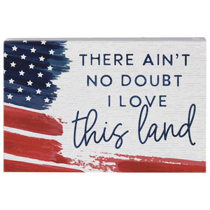 Love This Land Flag - Small Talk Rectangle