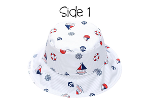 Kids UPF50+ Patterned Sun Hat - Nautical