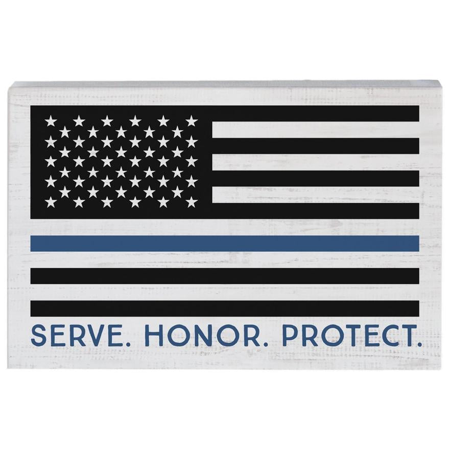 Serve Police Flag - Small Talk Rectangle