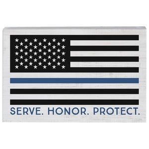 Serve Police Flag - Small Talk Rectangle