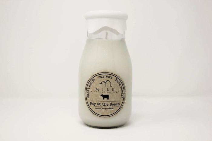 Milk Bottle Candle - Day at the Beach