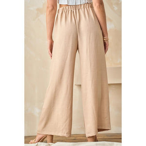 Covington Woven Pants with Side Button Details - Natural