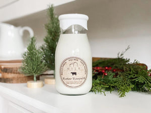 Milk Bottle Candle - Winter Vineyard